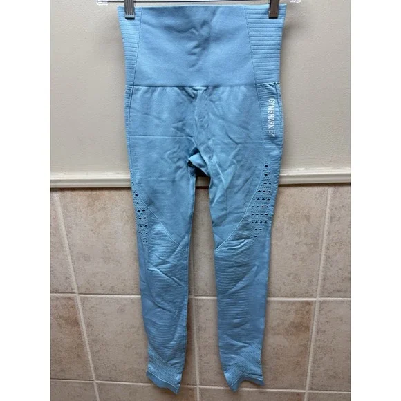 GYMSHARK Energy Seamless legging. Malibu blue. Sz S *estimated See Measurements - Picture 3 of 12